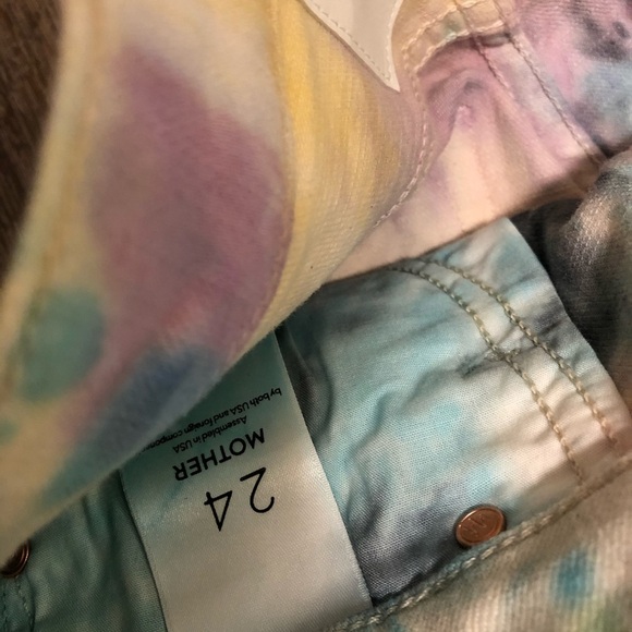 NWT Mother Superior Tripper Tie Dye Cropped Jean - Picture 7 of 8